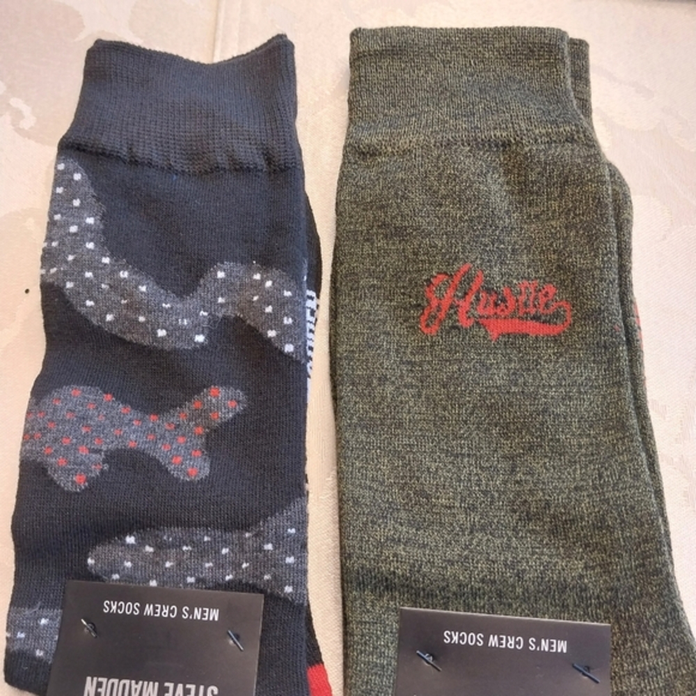 Steve Madden NWT Men's Socks 6 Pair Shoe Size 6-12.5 Assorted Styles Colors - Picture 8 of 9